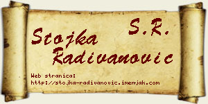 Stojka Radivanović vizit kartica